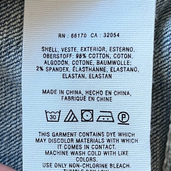 Pilcro Light Wash Denim Vest Button Front Sleeveless Jacket Size XS - Picture 3 of 4